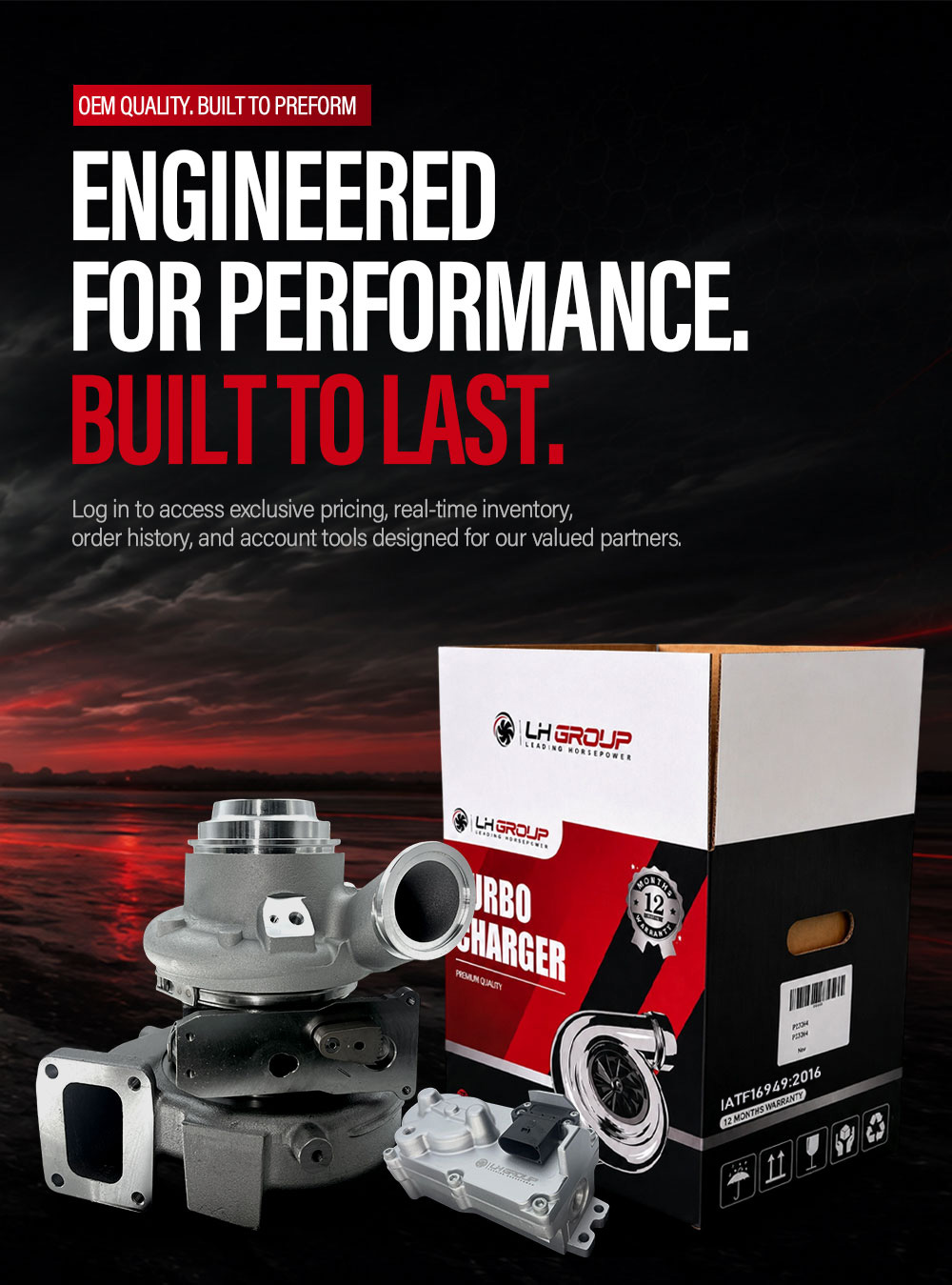 LH Group turbo charger login banner
